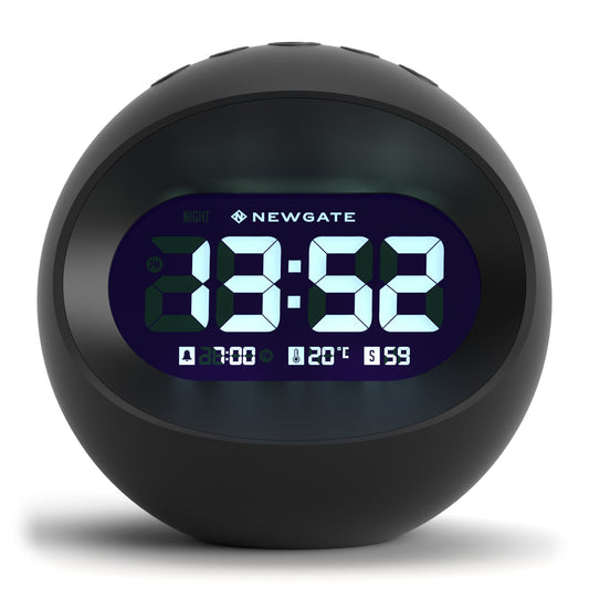 Newgate Centre Of The Earth Lcd Alarm Clock Black